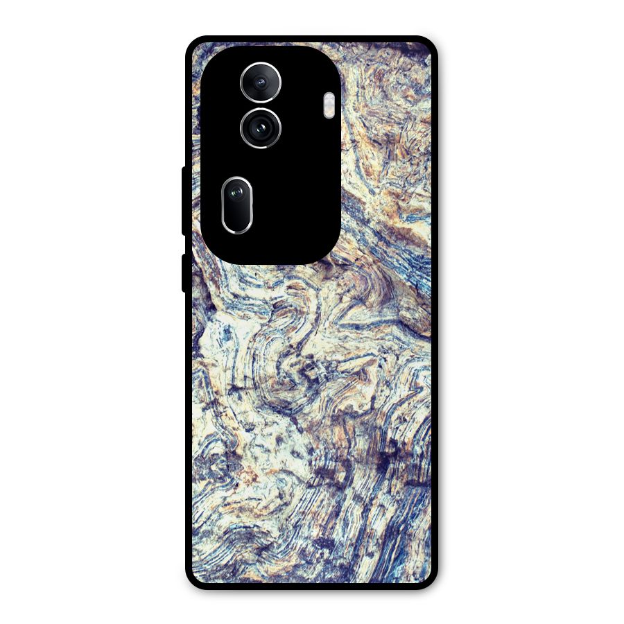 Marble Pattern Metal Back Case for Oppo Reno11 Pro 5G