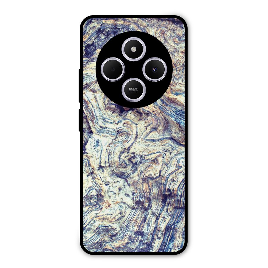 Marble Pattern Metal Back Case for Poco M7