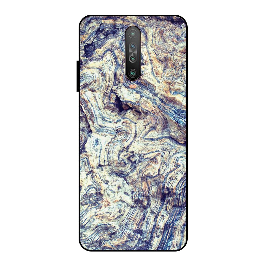 Marble Pattern Metal Back Case for Poco X2