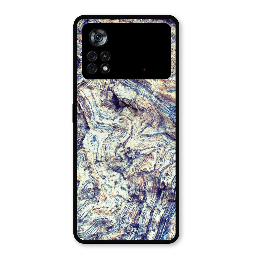 Marble Pattern Metal Back Case for Poco X4 Pro 5G