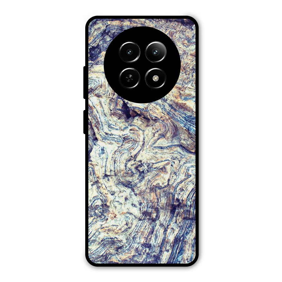 Marble Pattern Metal Back Case for Realme 12 5G