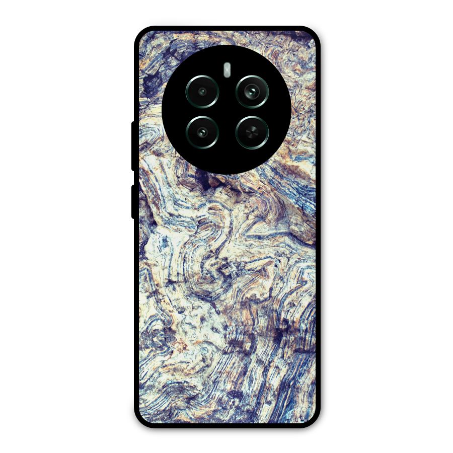 Marble Pattern Metal Back Case for Realme 12 Plus