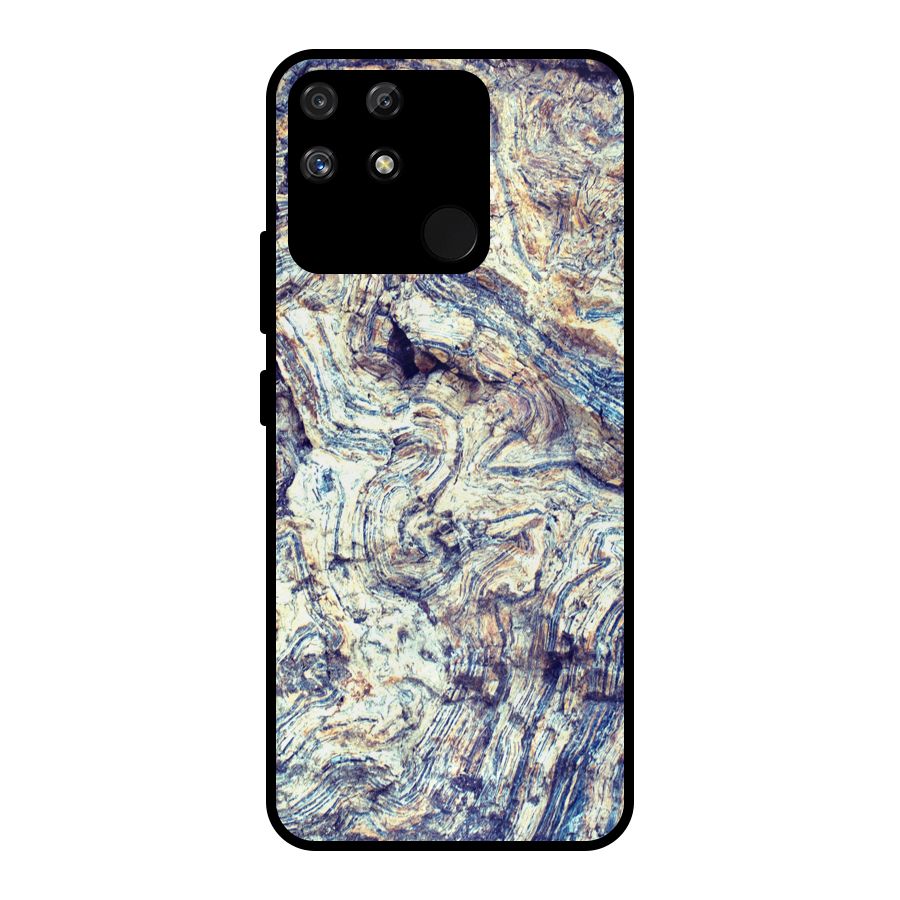 Marble Pattern Metal Back Case for Realme Narzo 50A
