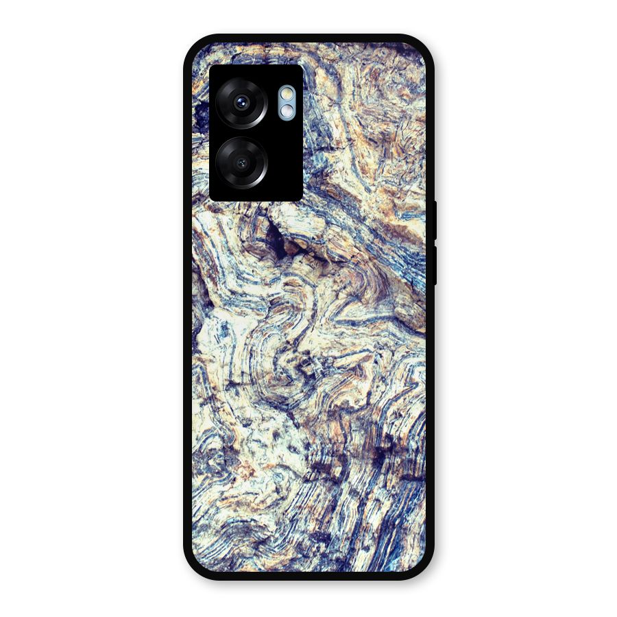 Marble Pattern Metal Back Case for Realme Narzo 50 5G