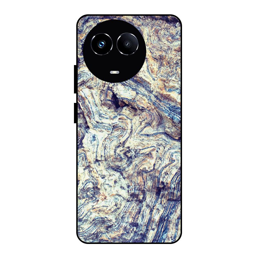 Marble Pattern Metal Back Case for Realme Narzo 60X