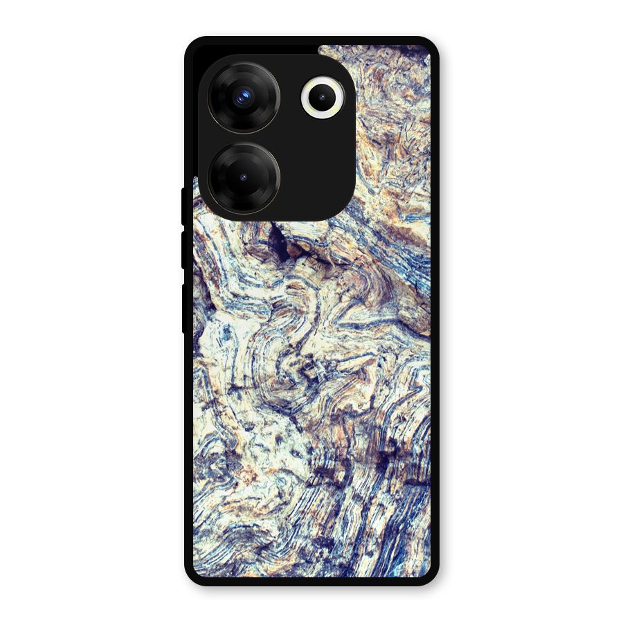 Marble Pattern Metal Back Case for Tecno Camon 20 Pro