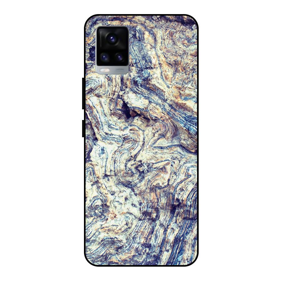 Marble Pattern Metal Back Case for Vivo V20 2021