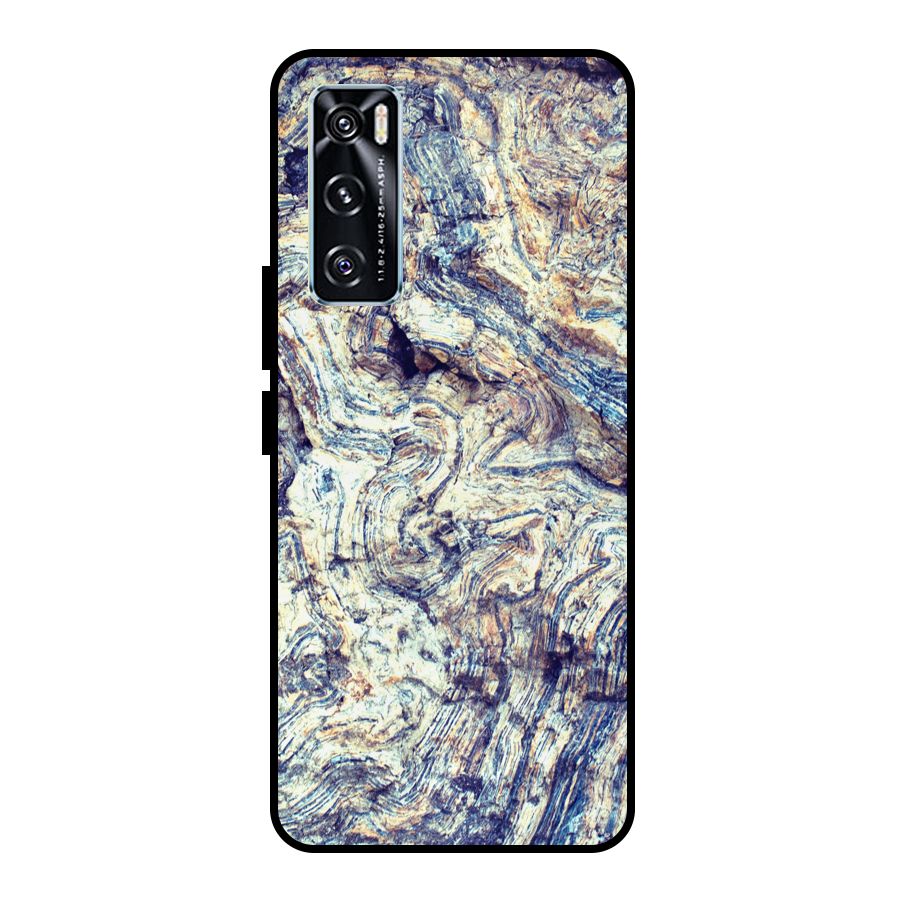 Marble Pattern Metal Back Case for Vivo V20 SE