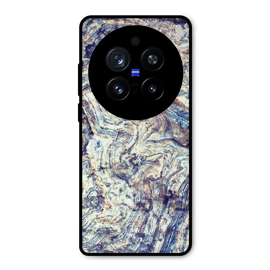 Marble Pattern Metal Back Case for Vivo X200 Pro