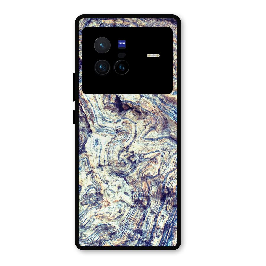 Marble Pattern Metal Back Case for Vivo X80