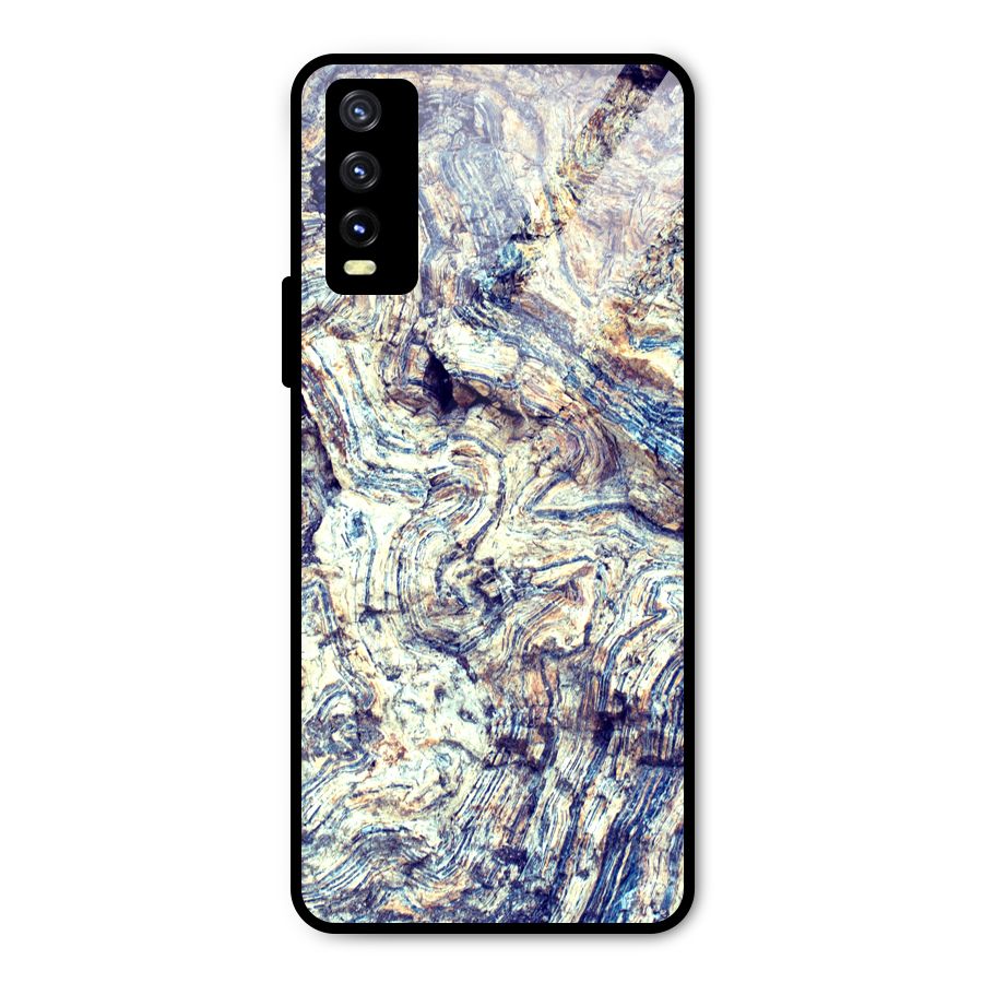 Marble Pattern Metal Back Case for Vivo Y20