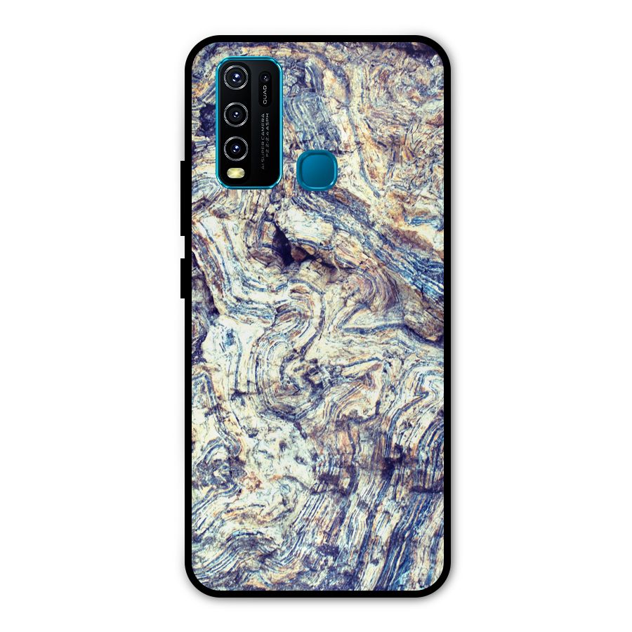 Marble Pattern Metal Back Case for Vivo Y30