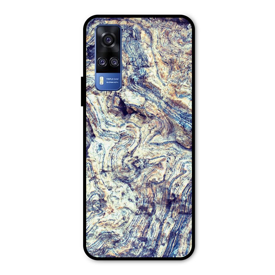 Marble Pattern Metal Back Case for Vivo Y51A