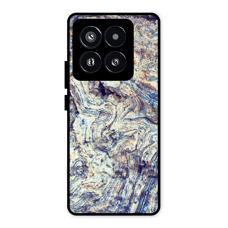 Marble Pattern Metal Back Case for Xiaomi 14 Pro