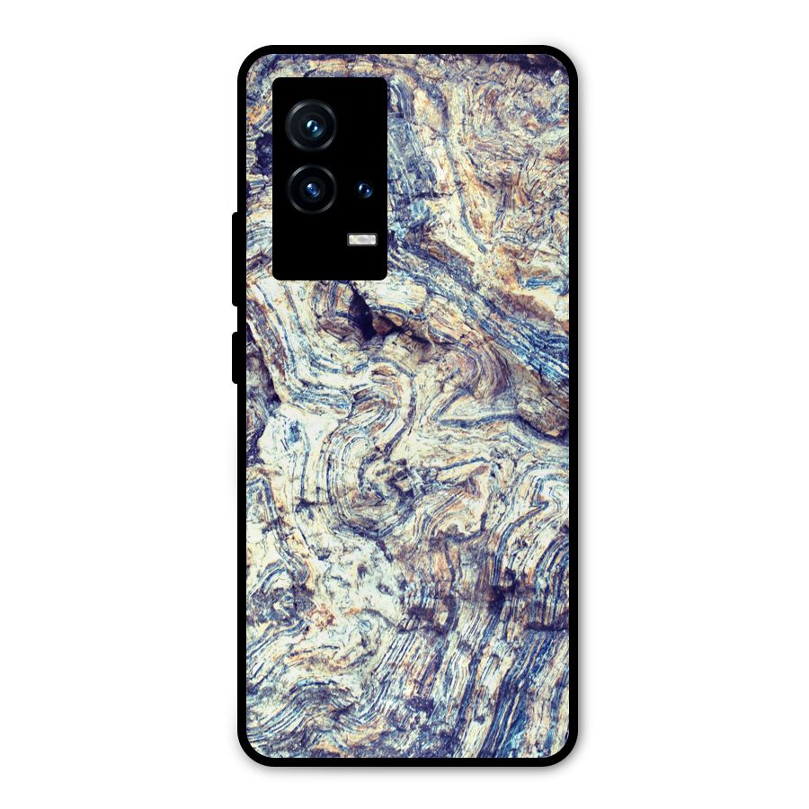 Marble Pattern Metal Back Case for iQOO 9 5G