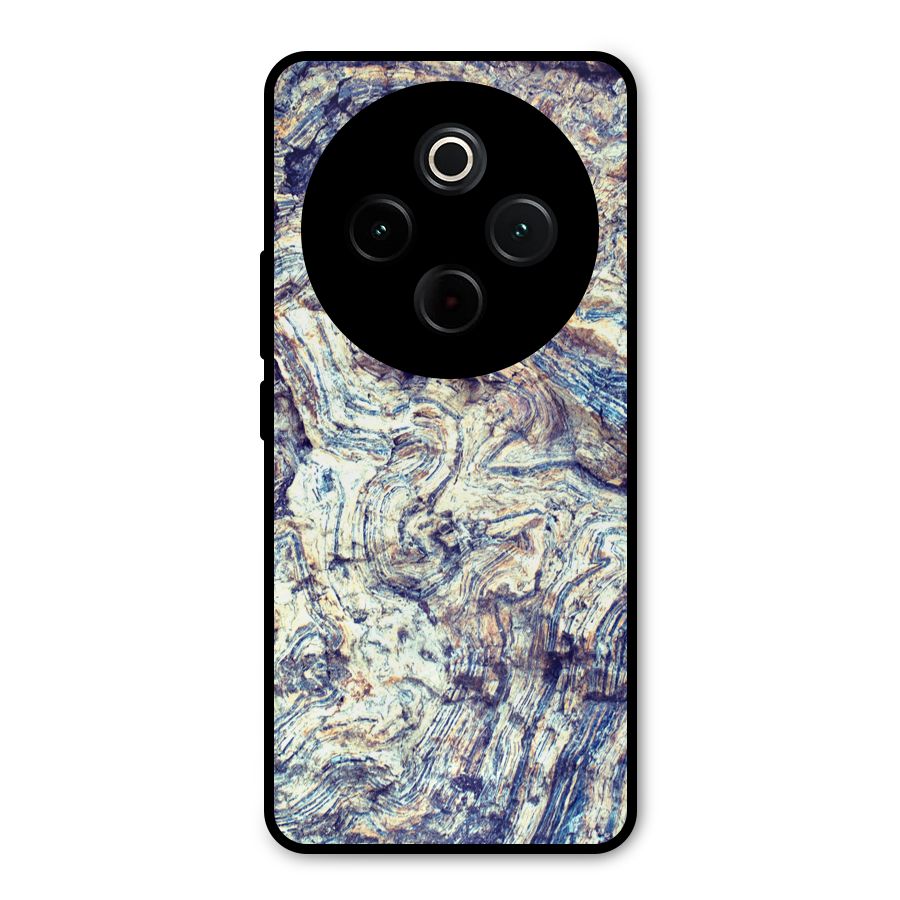 Marble Pattern Metal Back Case for iQOO Z10