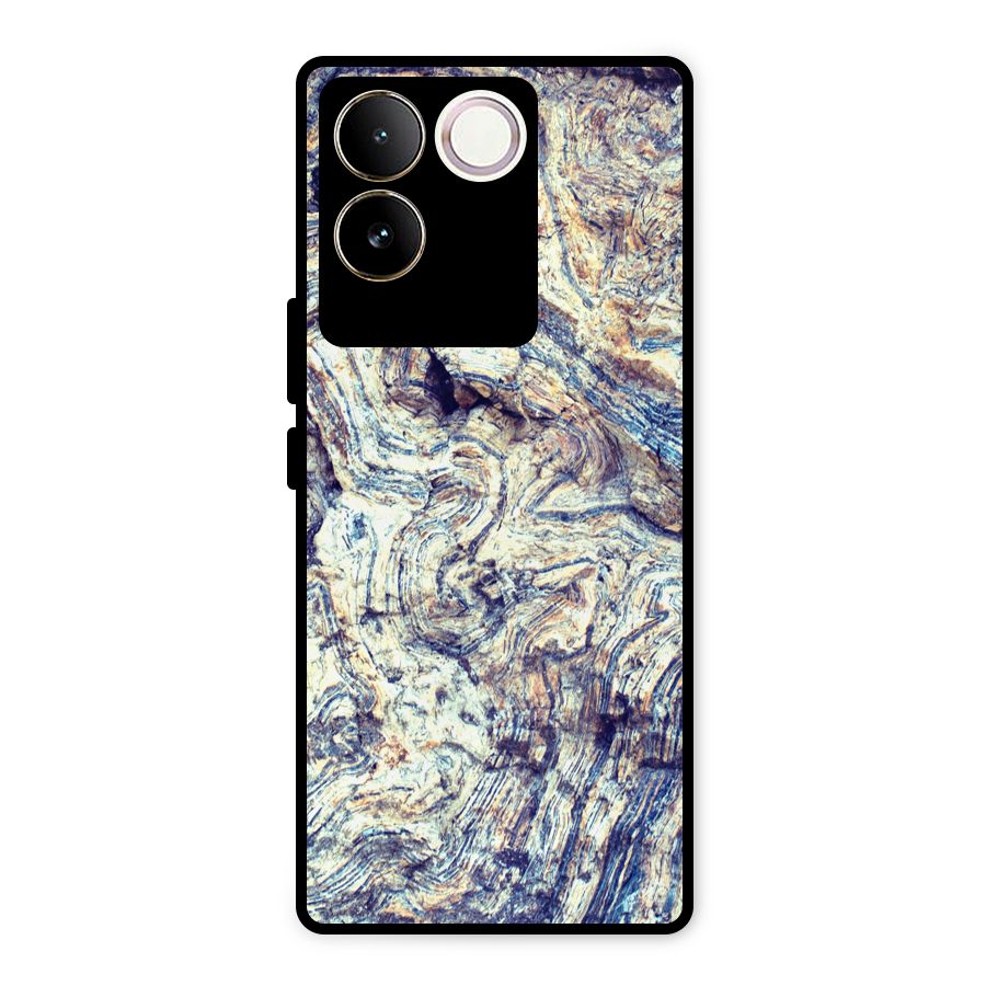 Marble Pattern Metal Back Case for iQOO Z7 Pro