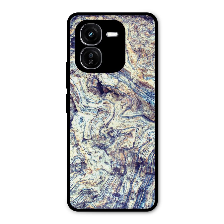 Marble Pattern Metal Back Case for iQOO Z9x