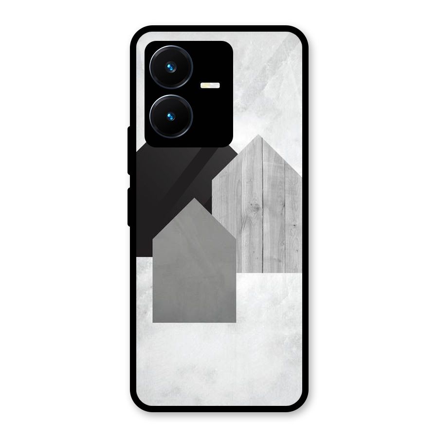 Marble Poster Glass Back Case for Vivo Y22s