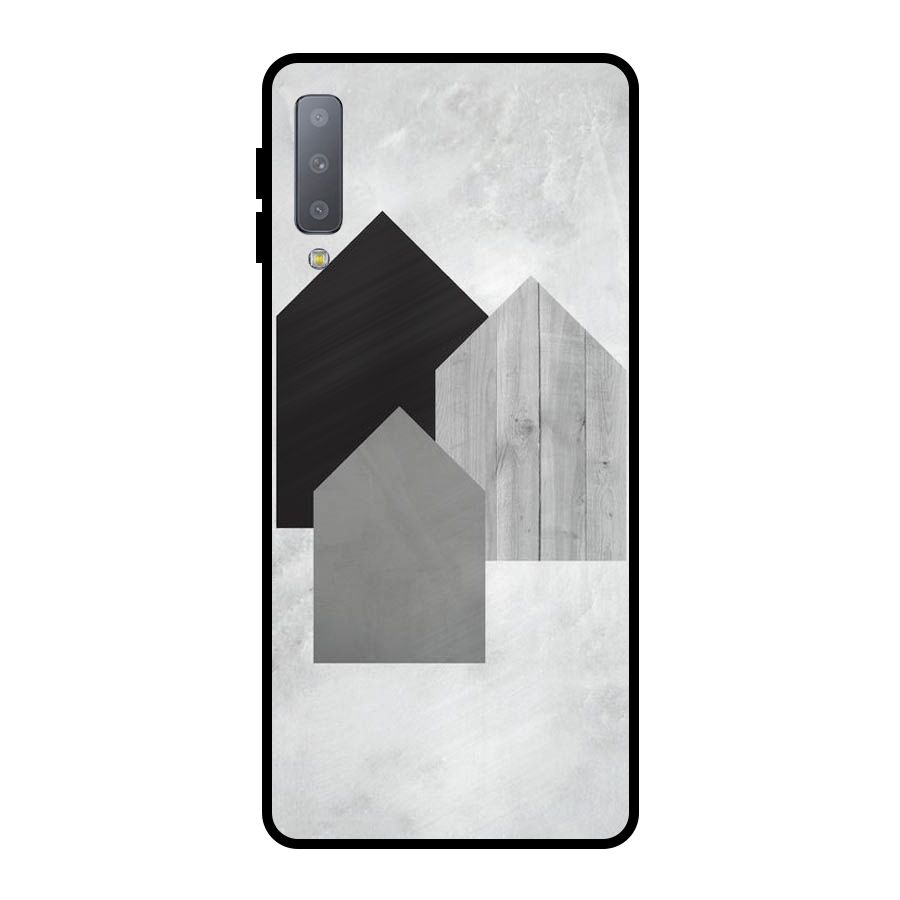 Marble Poster Metal Back Case for Galaxy A7 (2018)