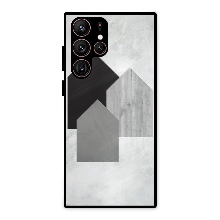 Marble Poster Metal Back Case for Galaxy S22 Ultra 5G