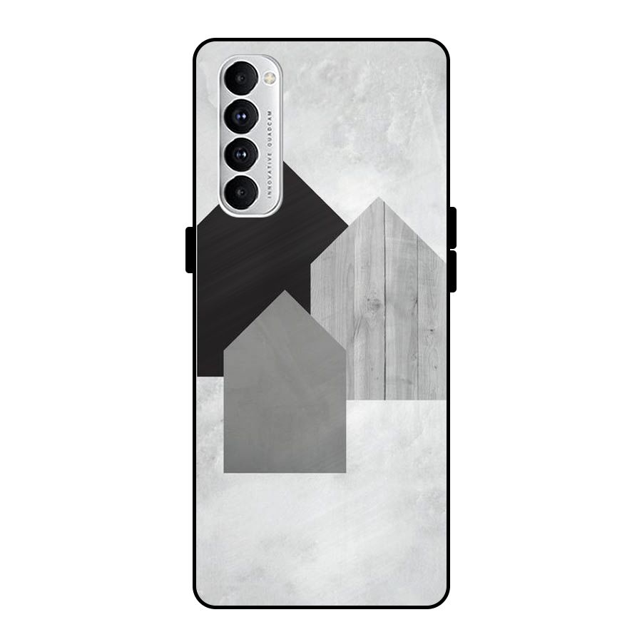 Marble Poster Metal Back Case for Oppo Reno4 Pro