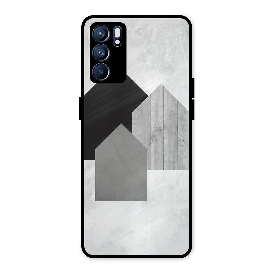 Marble Poster Metal Back Case for Oppo Reno6 5G