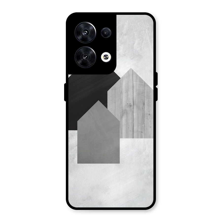 Marble Poster Metal Back Case for Oppo Reno8 5G