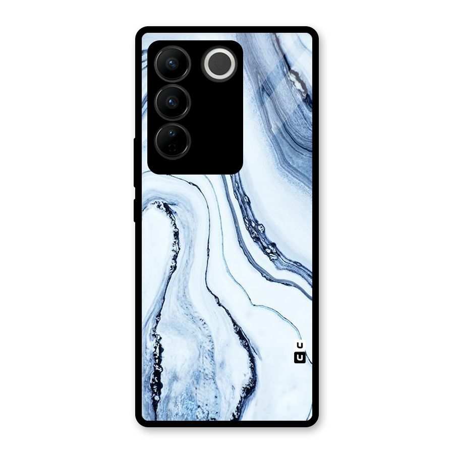 Marble Style (Printed) Glass Back Case for Vivo V27
