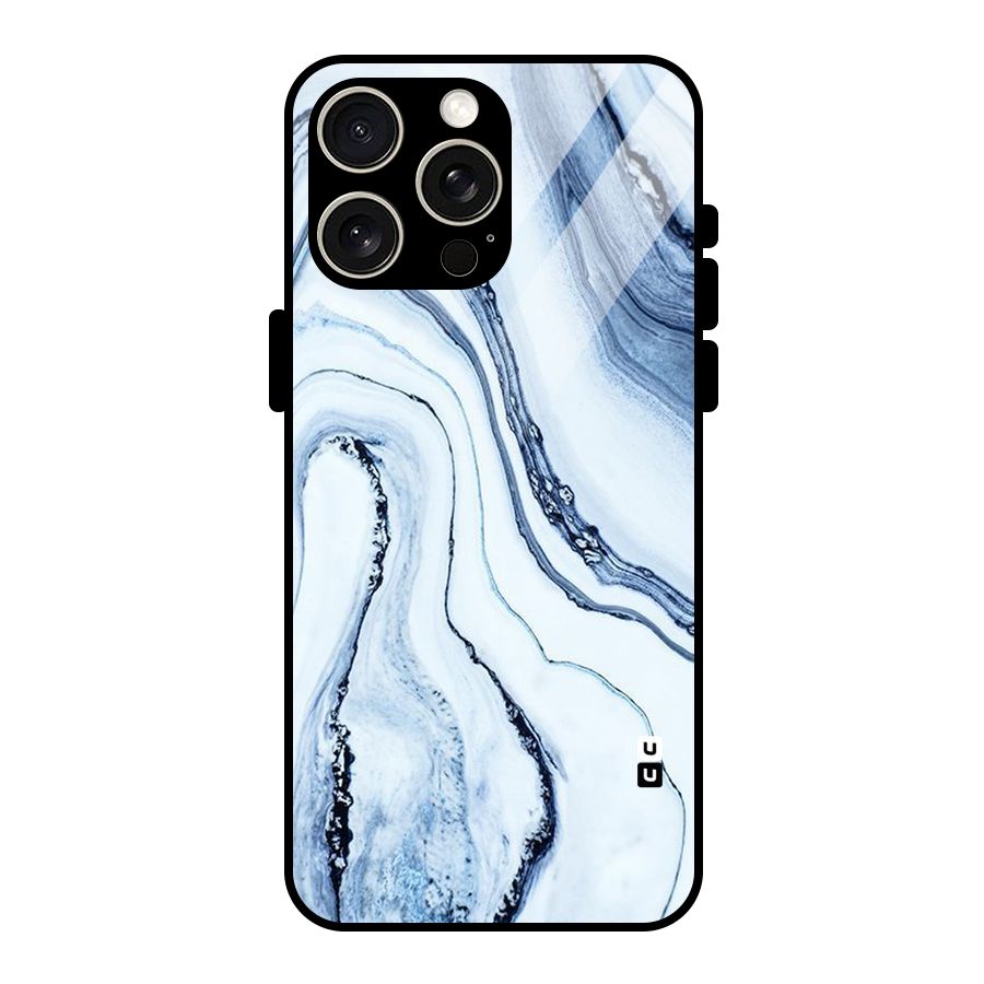 Marble Style (Printed) Glass Back Case for iPhone 15 Pro Max