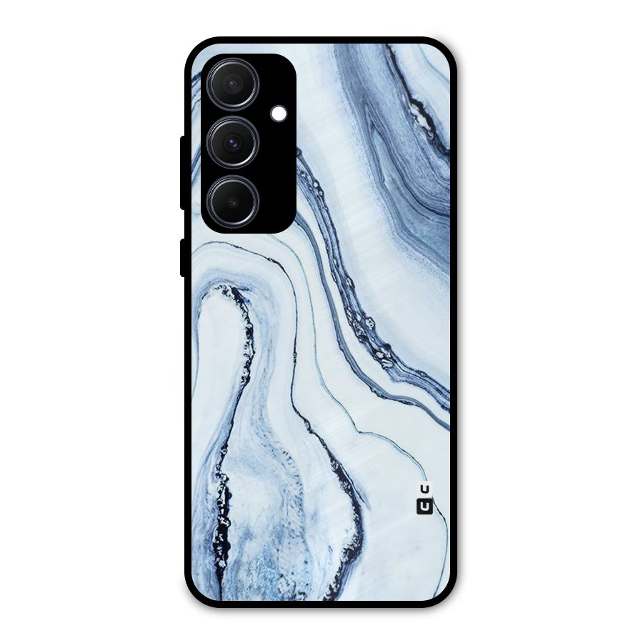 Marble Style (Printed) Metal Back Case for Galaxy A35