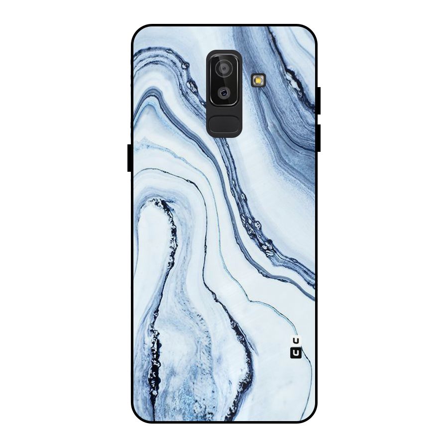 Marble Style (Printed) Metal Back Case for Galaxy J8