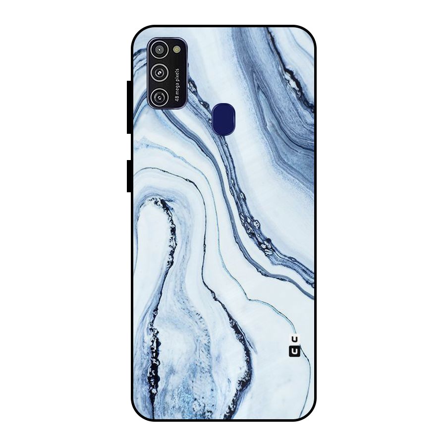 Marble Style (Printed) Metal Back Case for Galaxy M30s
