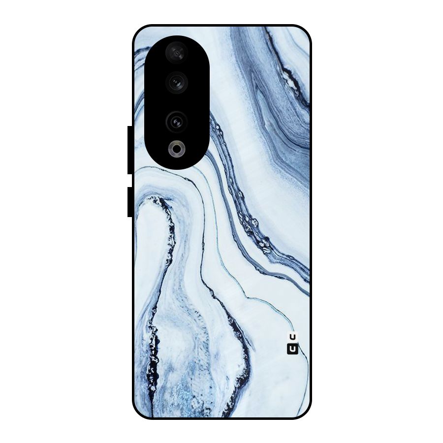 Marble Style (Printed) Metal Back Case for Honor 90