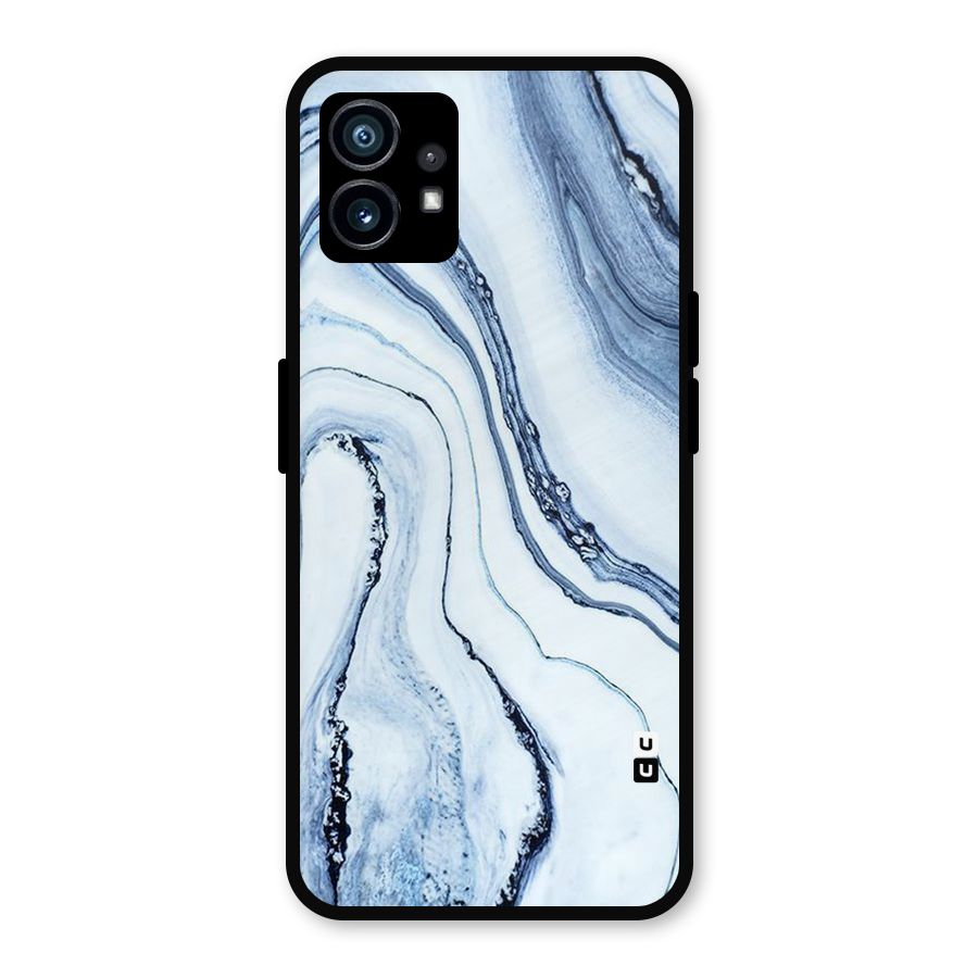 Marble Style (Printed) Metal Back Case for Nothing Phone 1