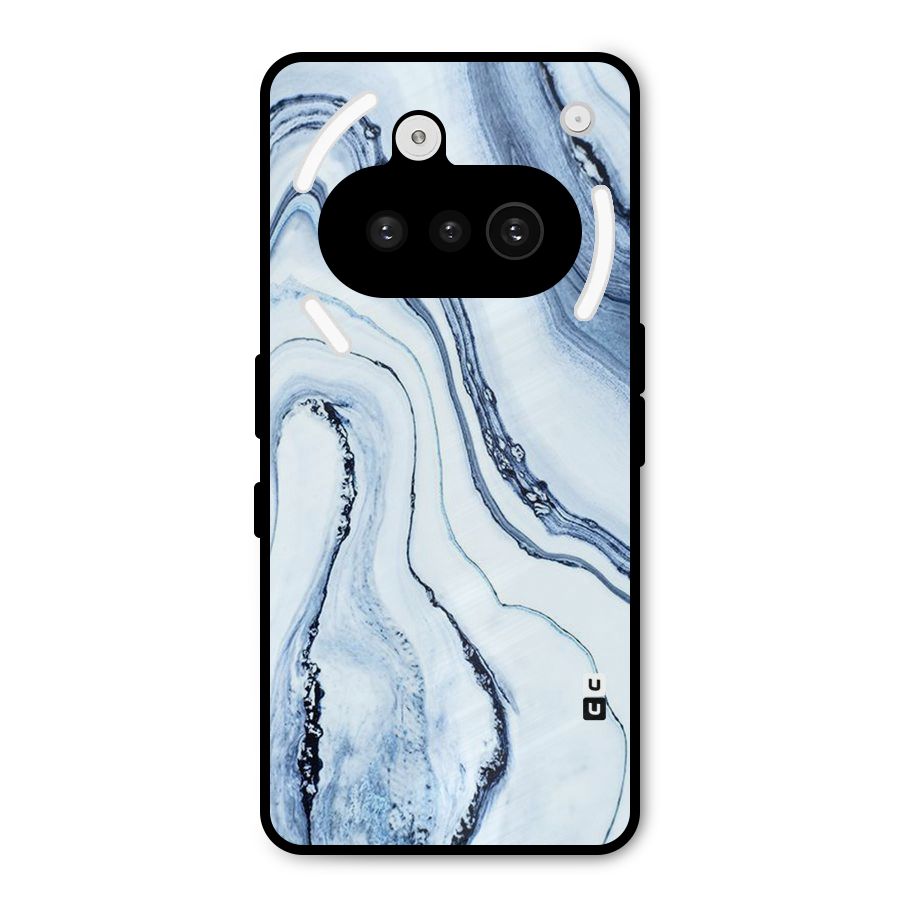 Marble Style (Printed) Metal Back Case for Nothing Phone 3a