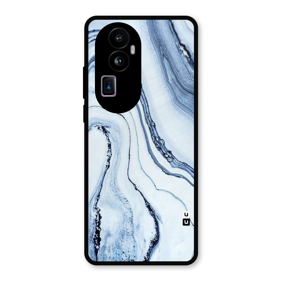 Marble Style (Printed) Metal Back Case for Oppo Reno10 Pro Plus