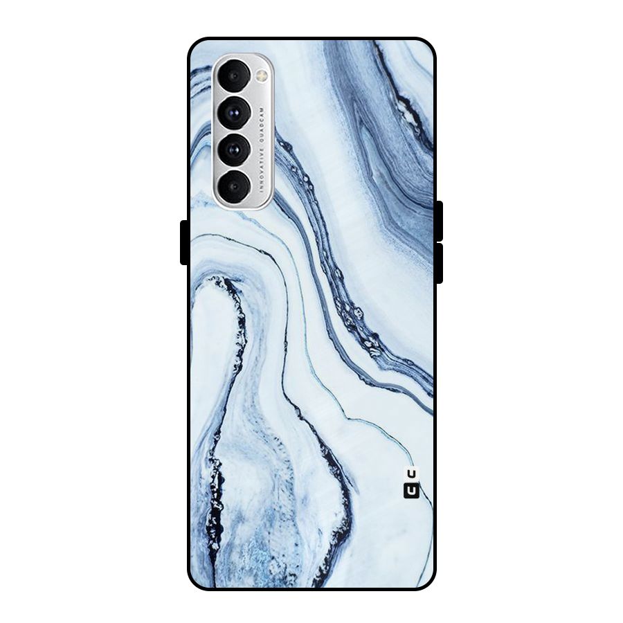 Marble Style (Printed) Metal Back Case for Oppo Reno4 Pro