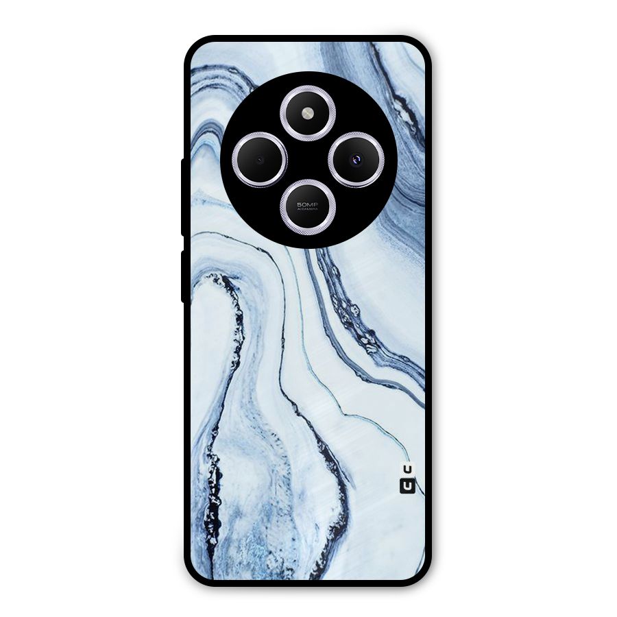 Marble Style (Printed) Metal Back Case for Poco M7