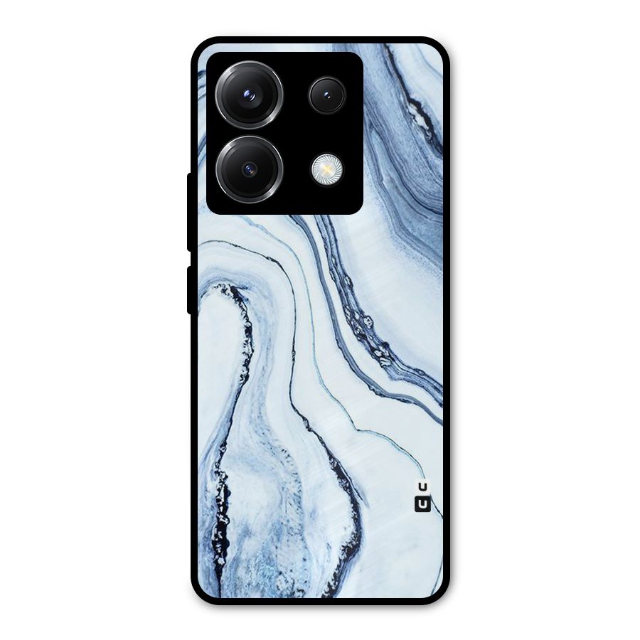 Marble Style (Printed) Metal Back Case for Poco X6