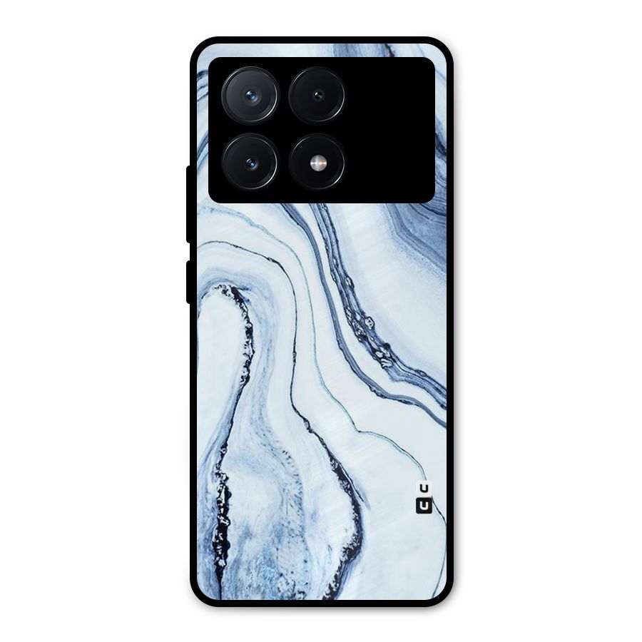 Marble Style (Printed) Metal Back Case for Poco X6 Pro