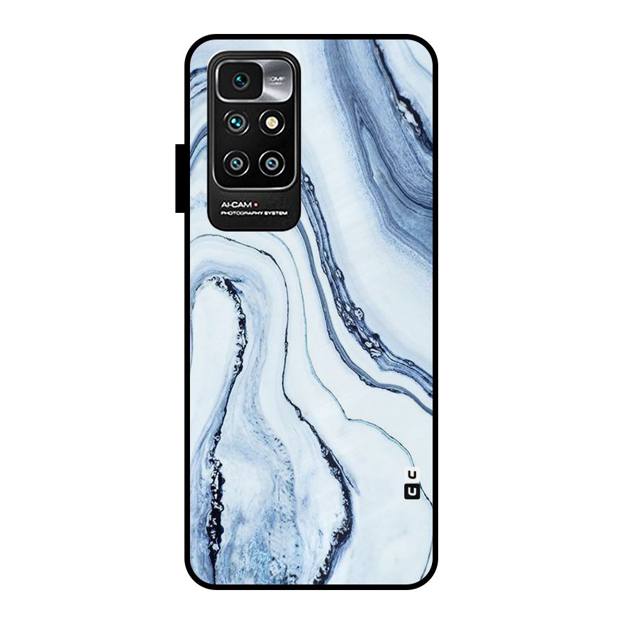Marble Style (Printed) Metal Back Case for Redmi 10 Prime