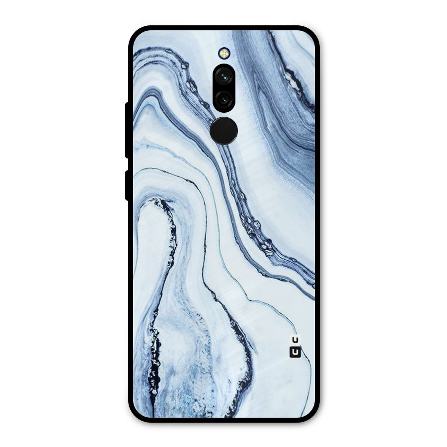Marble Style (Printed) Metal Back Case for Redmi 8