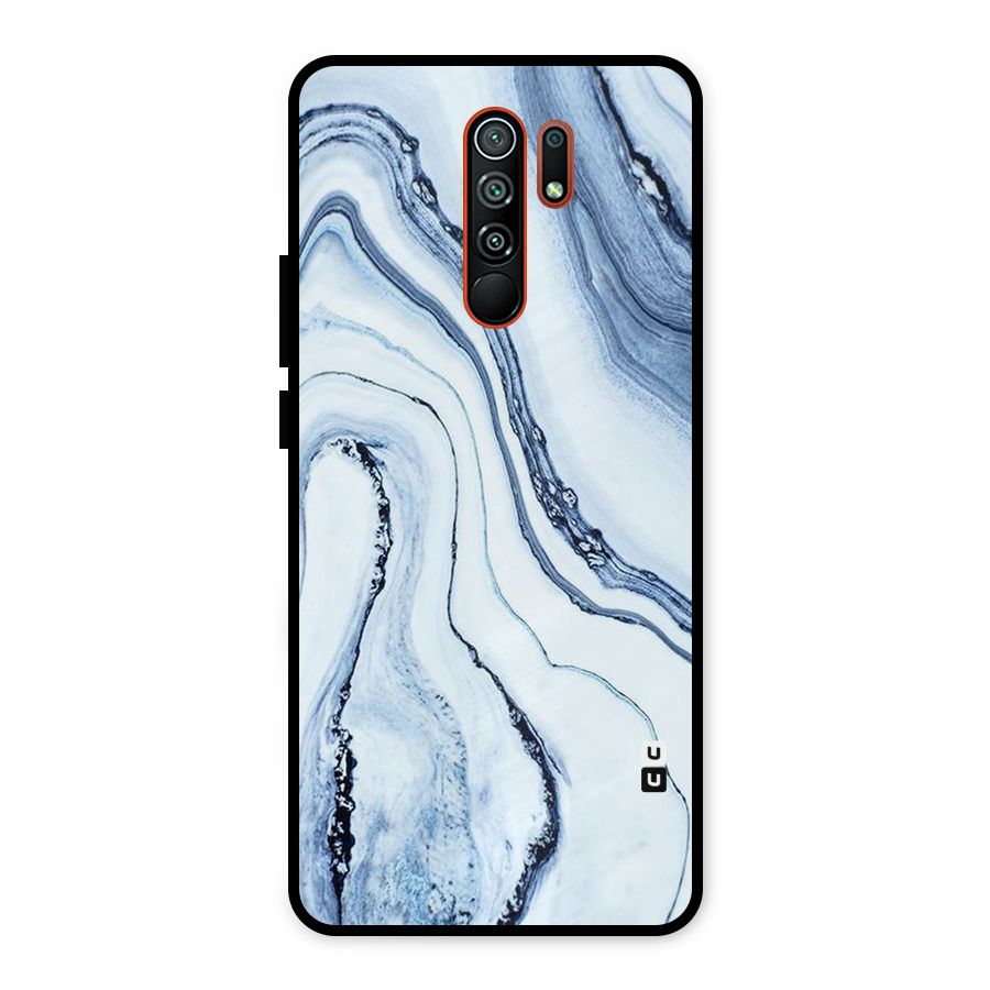 Marble Style (Printed) Metal Back Case for Redmi 9 Prime
