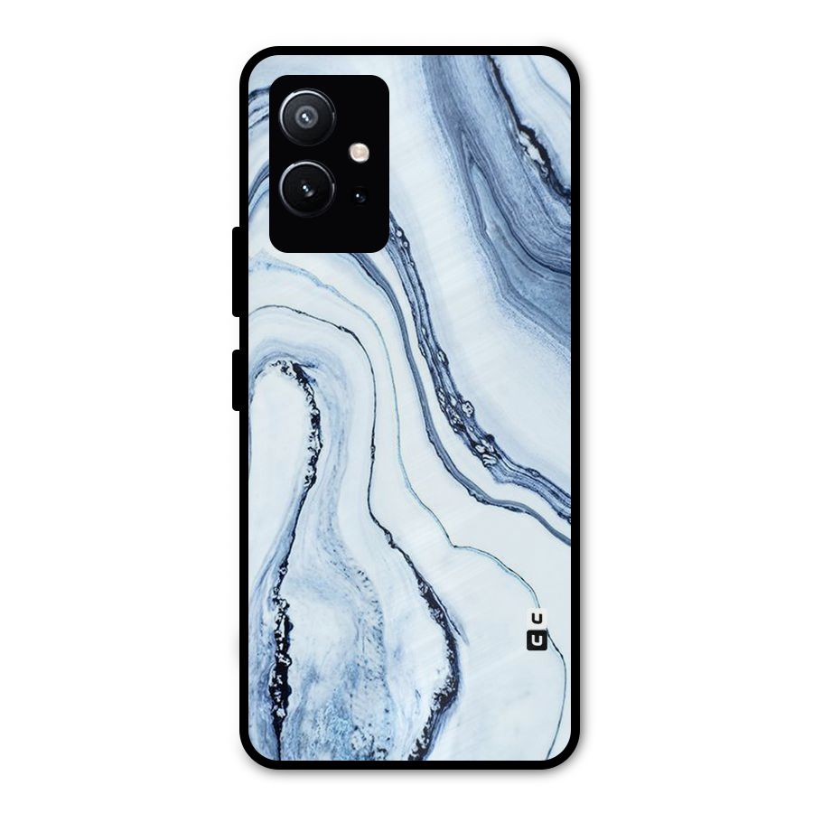 Marble Style (Printed) Metal Back Case for Vivo T1 5G