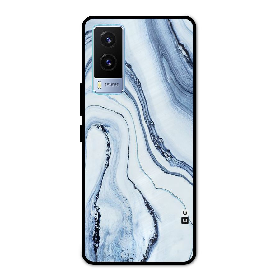 Marble Style (Printed) Metal Back Case for Vivo V21e 5G
