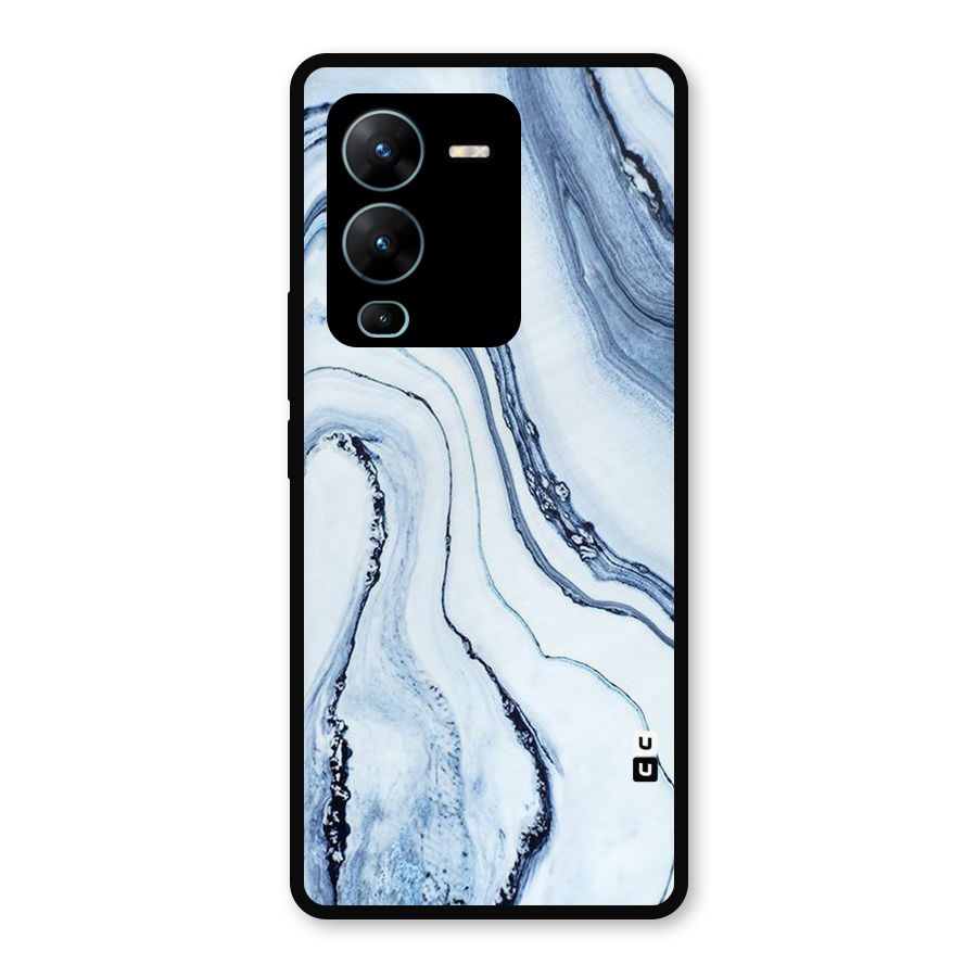 Marble Style (Printed) Metal Back Case for Vivo V25 Pro
