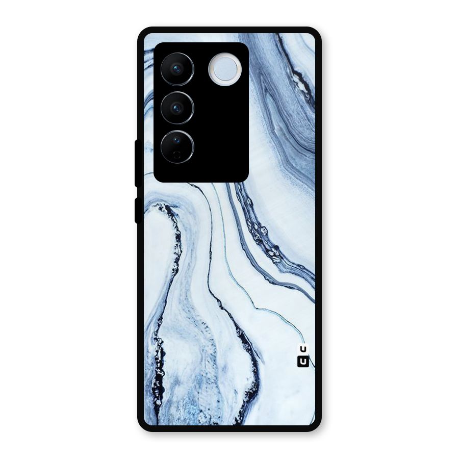 Marble Style (Printed) Metal Back Case for Vivo V27