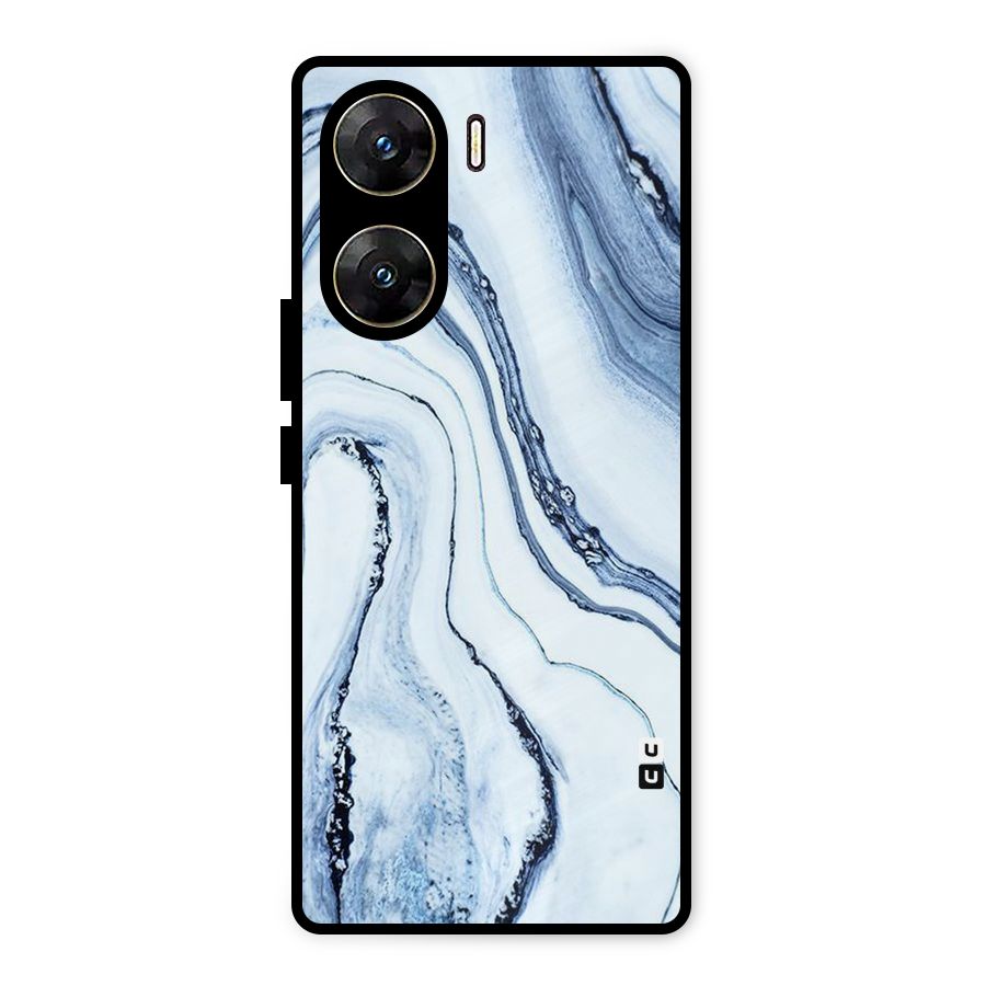 Marble Style (Printed) Metal Back Case for Vivo V29e