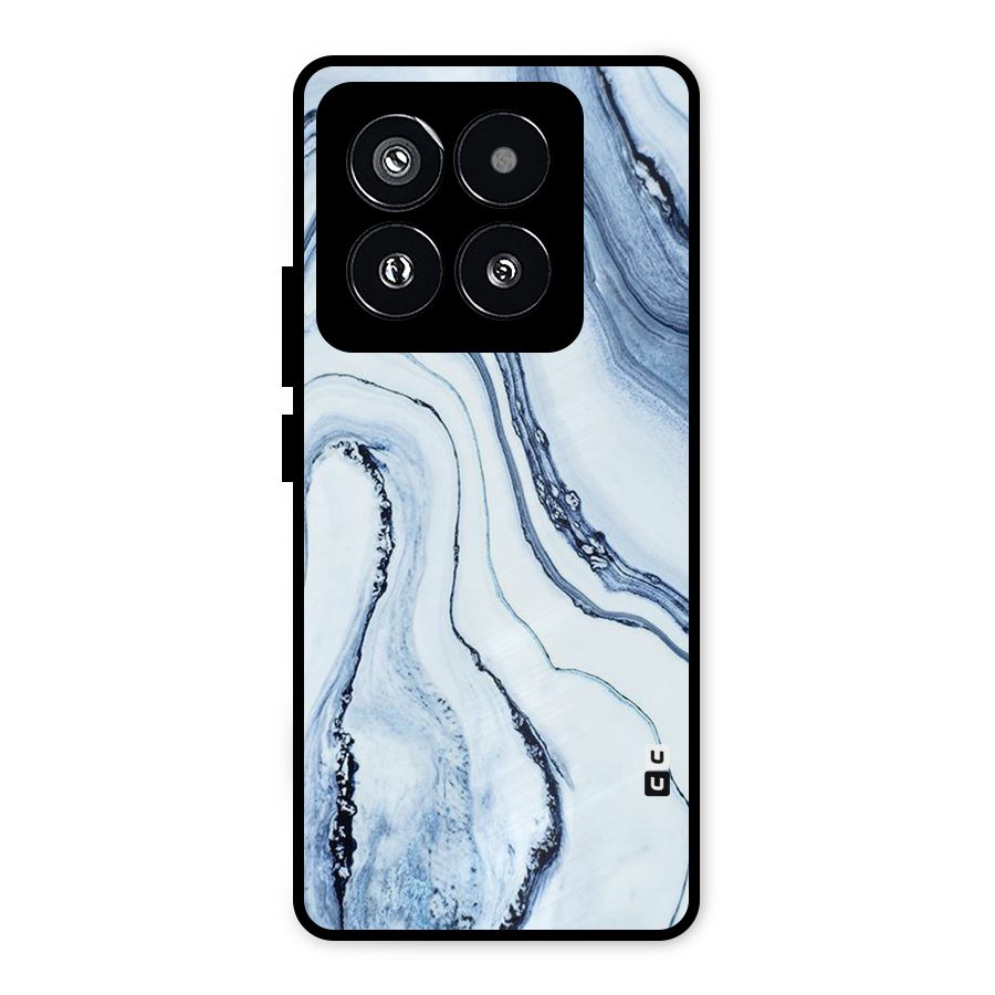 Marble Style (Printed) Metal Back Case for Xiaomi 14 Pro